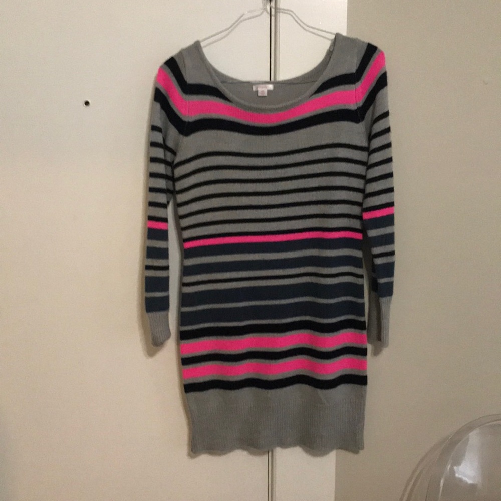 Striped sweater dress